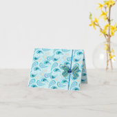 BLAUWE PAISLEY BRUILOFT NOTITIEKAARTEN (Gele Bloem)