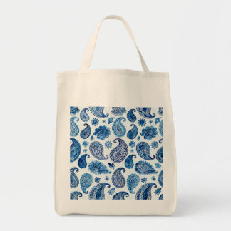 Blauwe Paisley Tote Tas voor Vrouwen