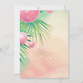 Blauwe Palm Bladeren Zomer Sweet 16 Kaart (Achterkant)