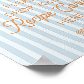 Blauwe Palm Springs Beach Deel een recept Bruiloft Poster (Hoek)