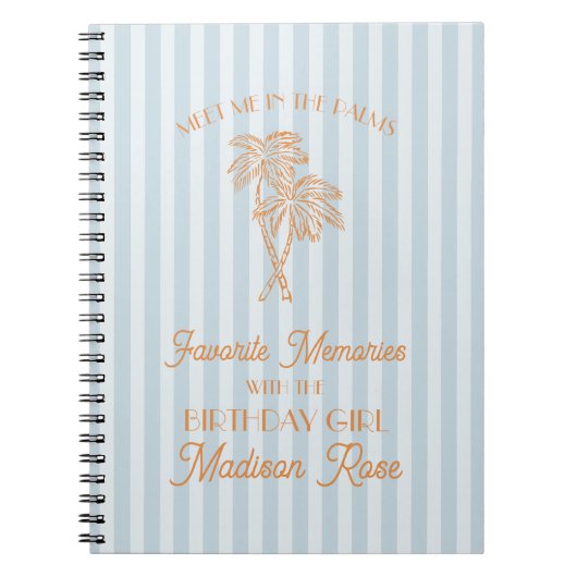 Blauwe Palm Springs Favoriete herinneringen met ve Notitieboek (Voorkant)