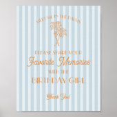 Blauwe Palm Springs Favoriete herinneringen met ve Poster (Voorkant)