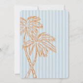 Blauwe Palm Springs Pastel Strand Bachelorette Fee Kaart (Achterkant)