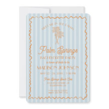 Blauwe Palm Springs Pastel Strand Bachelorette Fee