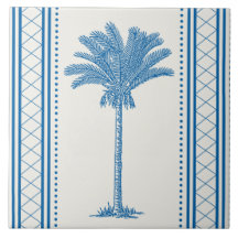  Blauwe Palm Tree Silhouette Kust Tropisch