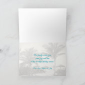 Blauwe palmbomen Aangepaste Kaart voor kerstmis (Binnen)