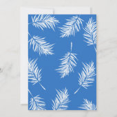 Blauwe Palmboom Aquarel Pool Feest Kaart (Achterkant)