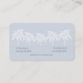 Blauwe palmen Silhouetten Visitekaartje (Achterkant)