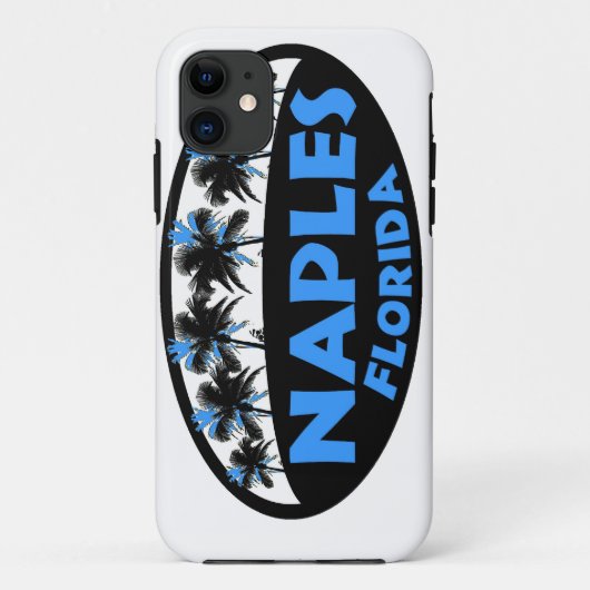 Blauwe palmen uit Napels Florida Case-Mate iPhone Case (Achterkant)