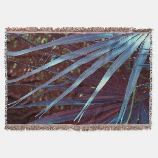 Blauwe Palmetto Droom Deken (Voorkant)