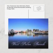 Blauwe palmkever briefkaart (Voorkant / Achterkant)