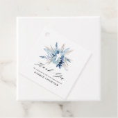 Blauwe pampa's Bloemenkruis Eerste Communie Bedankjes Labels (In situ)