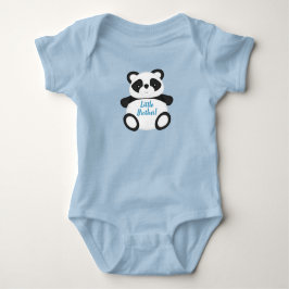 Blauwe Panda Beer Baby Shower Romper
