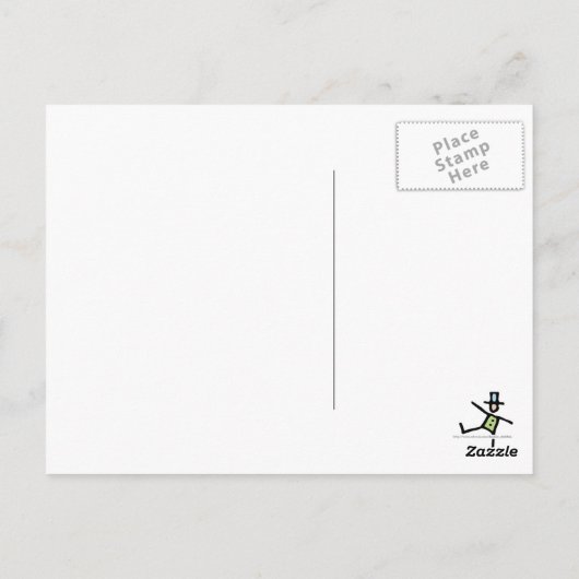 Blauwe panelen briefkaart (Achterkant)