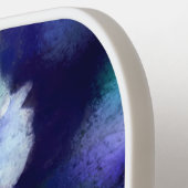 Blauwe Pansies Pansy Bloem Bloem Gepersonaliseerd Pickleball Paddle (Links Detail)