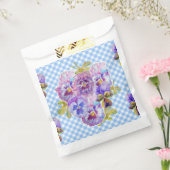 Blauwe Pansy geruite Bloemen bloemrijke Zakjes voo (Gezegeld)