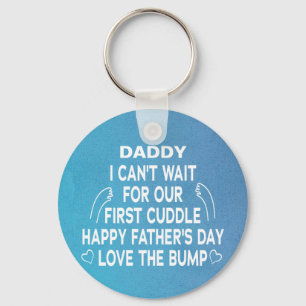 Blauwe papa, ik kan niet wachten op onze eerste kn sleutelhanger