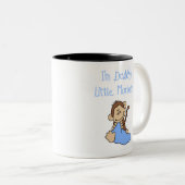 Blauwe papa's kleine aap tweekleurige koffiemok (Voorkant rechts)