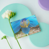 Blauwe papaver 100 jaar Floral Birthday Kaart