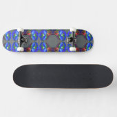 Blauwe papaver, blauwe abstracte bloem persoonlijk skateboard (Horizontaal)