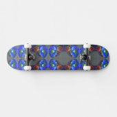 Blauwe papaver, blauwe abstracte bloem persoonlijk skateboard (Horizontaal)