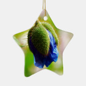 Blauwe papaver keramisch ornament (Rechts)