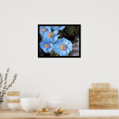 Blauwe papaver Poster Prints (Keuken)