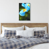 Blauwe papaverbloem Canvas druk (Insitu (Slaapkamer))