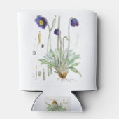 Blauwe papaverillustraties Himalayan-planten Blikjeskoeler (Achterkant)