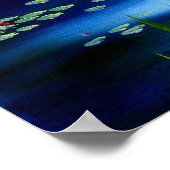 Blauwe papavers afdrukken poster (Hoek)