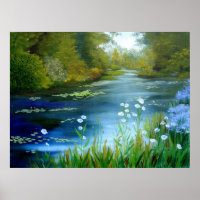 Blauwe papavers afdrukken