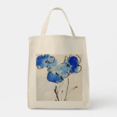 Blauwe papavers tote bag (Achterkant)