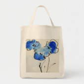 Blauwe papavers tote bag (Voorkant)