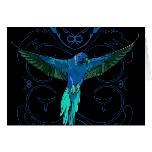 Blauwe papegaai (Voorkant Horizontaal)