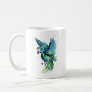 Blauwe Papegaai Aquarel Koffiemok
