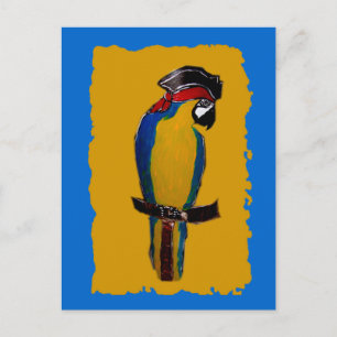 Blauwe Papegaai Briefkaart
