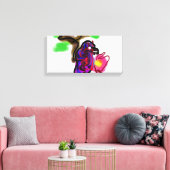 Blauwe papegaai canvas afdruk (Insitu (Woonkamer))