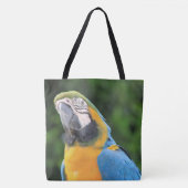 Blauwe papegaai Canvas tas (Voorkant)