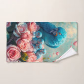Blauwe papegaai en baby's bad handdoek (Handdoek)