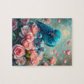 Blauwe papegaai en baby's legpuzzel (Horizontaal)