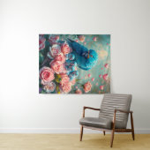 Blauwe papegaai en baby's wandkleed (In Situ (horizontaal))