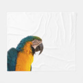 Blauwe papegaai fleece deken (Voorkant (Horizontaal))