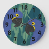 Blauwe papegaai grote klok (Voorkant)