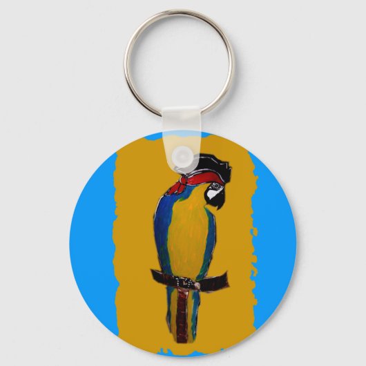 Blauwe papegaai sleutelhanger (Voorkant)