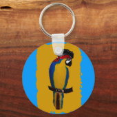 Blauwe papegaai sleutelhanger (Voorkant)