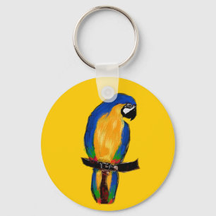 Blauwe Papegaai Sleutelhanger