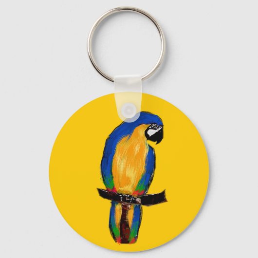 Blauwe Papegaai Sleutelhanger (Voorkant)
