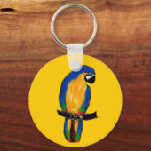 Blauwe Papegaai Sleutelhanger (Voorkant)
