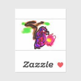 Blauwe papegaai sticker