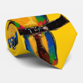 Blauwe Papegaai Stropdas (Opgerold)